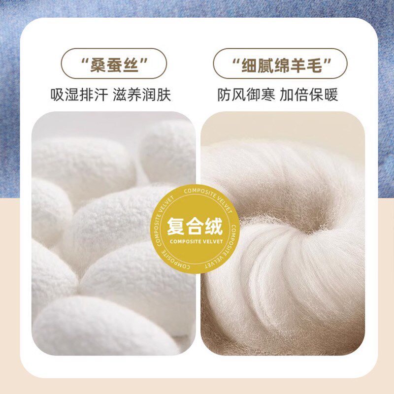 儿童保暖裤三层特厚羊毛蚕丝男童校服神器棉裤女童一条过冬裤子