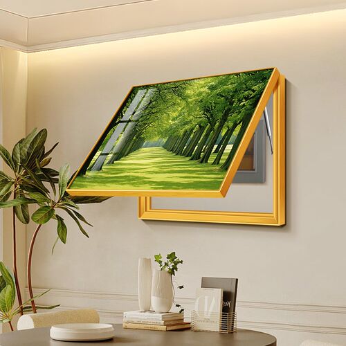 现代简约森林风景电表箱r装饰画小清新多媒体盒配电箱遮挡绿植挂
