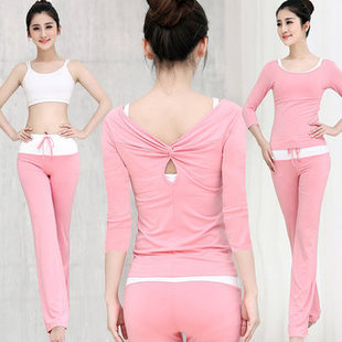 瑜伽服套装女f健身显瘦宽松健身服网红运动瑜珈服初学者秋冬三件