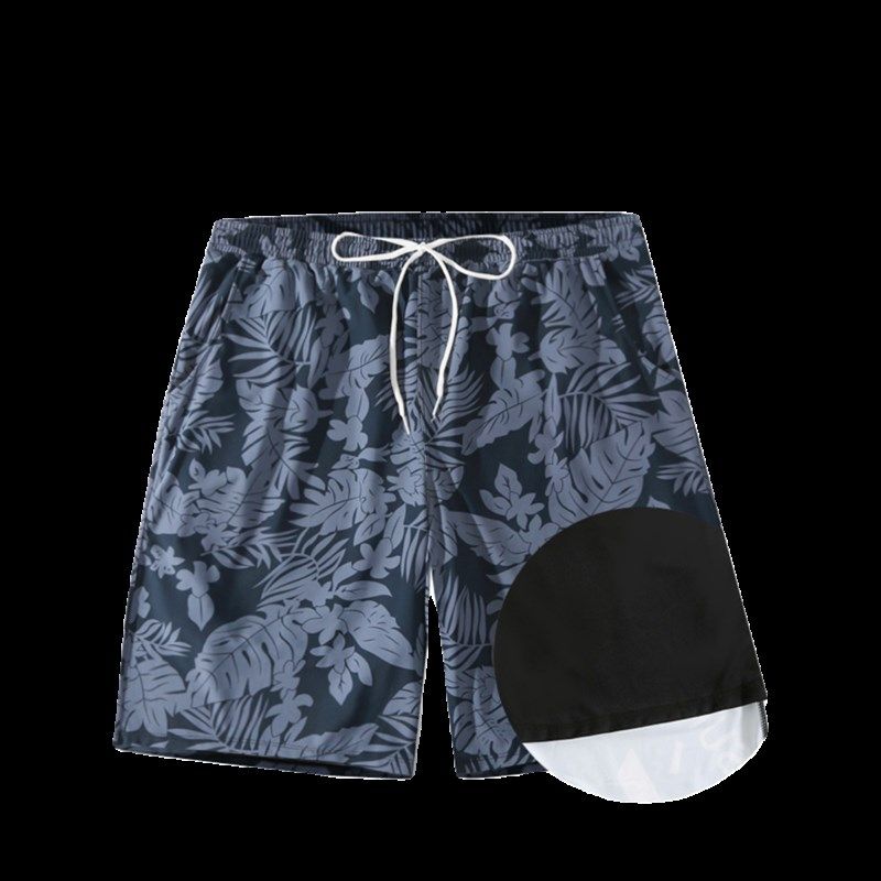 男士大码沙滩裤泳裤宽松防尴尬加肥三亚海边漂流温泉Z四面弹泳衣