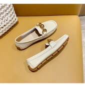 平底软底单鞋 鞋 女 女圆C头链条单鞋 女新款 子女2024新款 春秋豆豆鞋