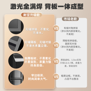 柜成品置物 不锈钢壁龛隔板卫生间浴t室金属电视不锈钢壁龛嵌入式