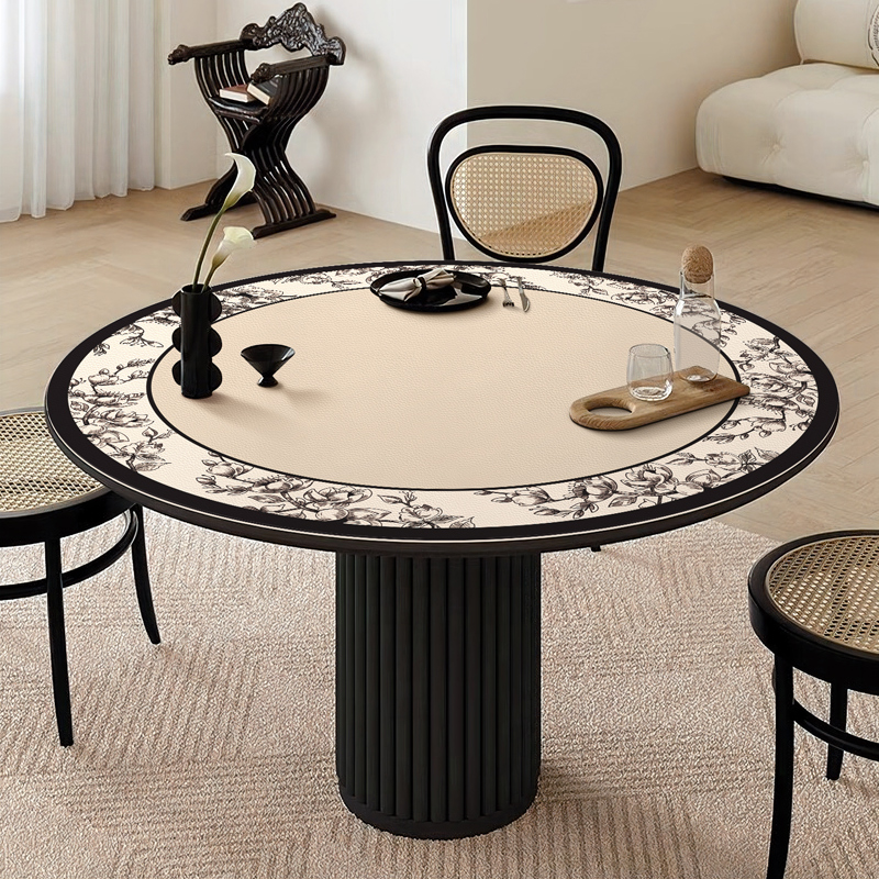 法式高级感桌布免洗油水烫pvc氛围感茶几桌垫餐桌台布