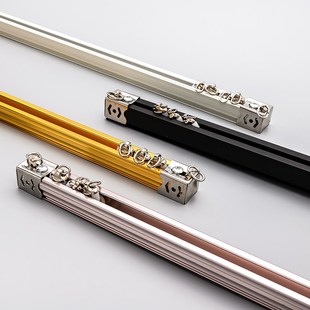 速发窗帘轨道 中方静音窗帘滑轨弯轨铝合金强消音纳米条