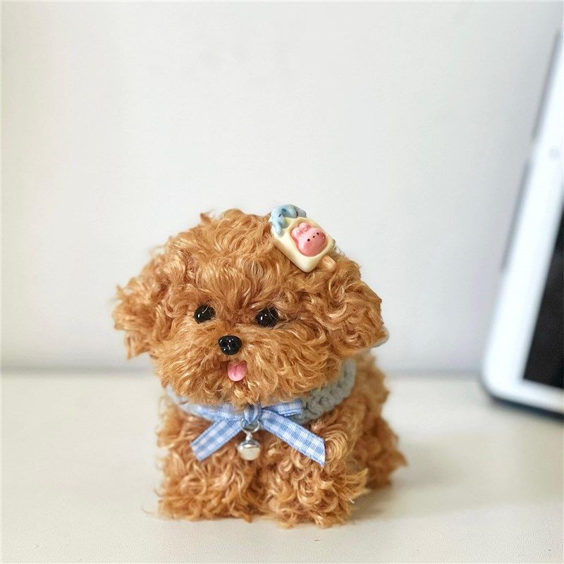 扭扭棒小狗泰迪成品车载装饰爱超萌仿真手工定制宠物玩偶狗,节庆用品/礼品,创意玩偶,淘宝优惠券,粉丝福利购,淘宝优惠卷