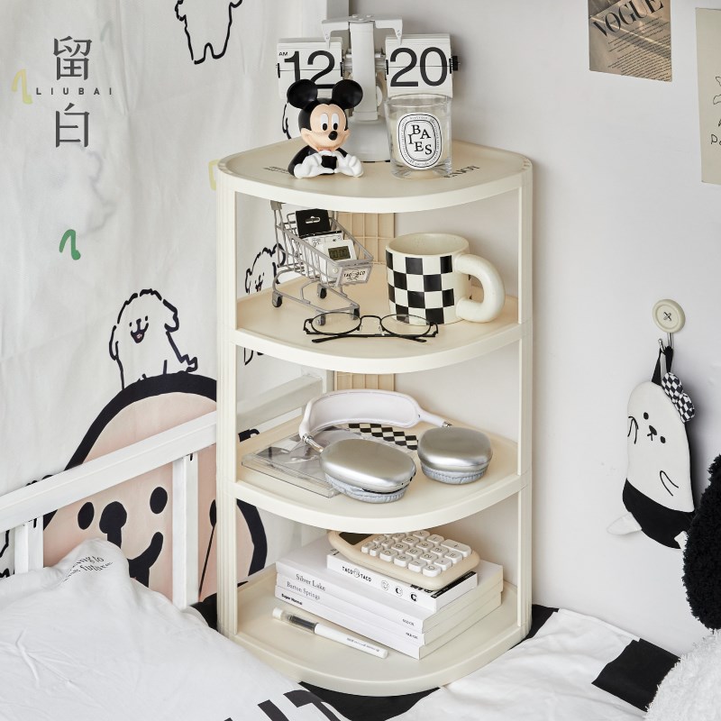 宿舍书桌床上转角置物架书本x文具杂物收纳架多层储物拐角收纳盒