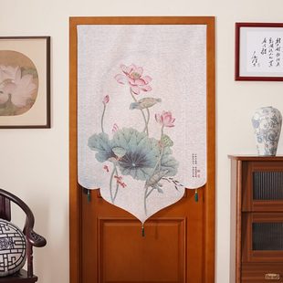 帘书房帘遮挡节 印花客厅家用国风帘纱门现代遮丑隔断竹雅致新中式