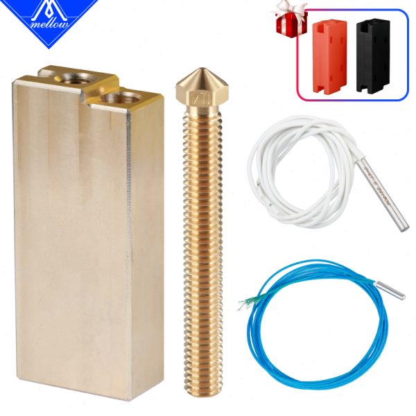 Mellow 80W加热管12v/24v+104GT-2热敏电阻+超级火山加热块3D打印