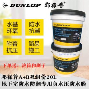 德国邓禄普别墅地下室负水压专用防水膜背水面抗渗防潮防霉涂料