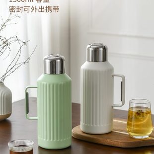 户外暖水壶家用水瓶泡茶壶316不锈钢复古焖茶壶罗马保温壶大容量