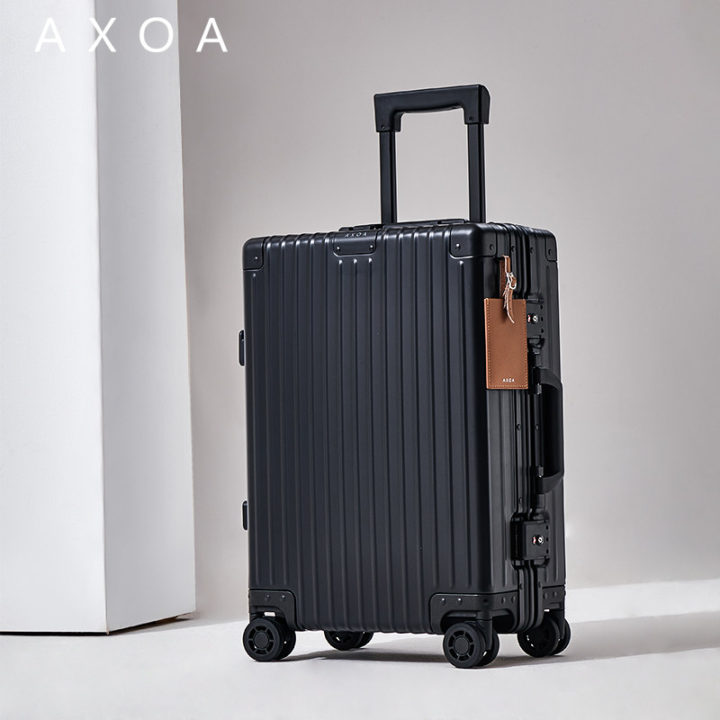AXOA全铝镁合金行李箱男女20寸登机箱金属拉杆箱2026新款旅行箱24