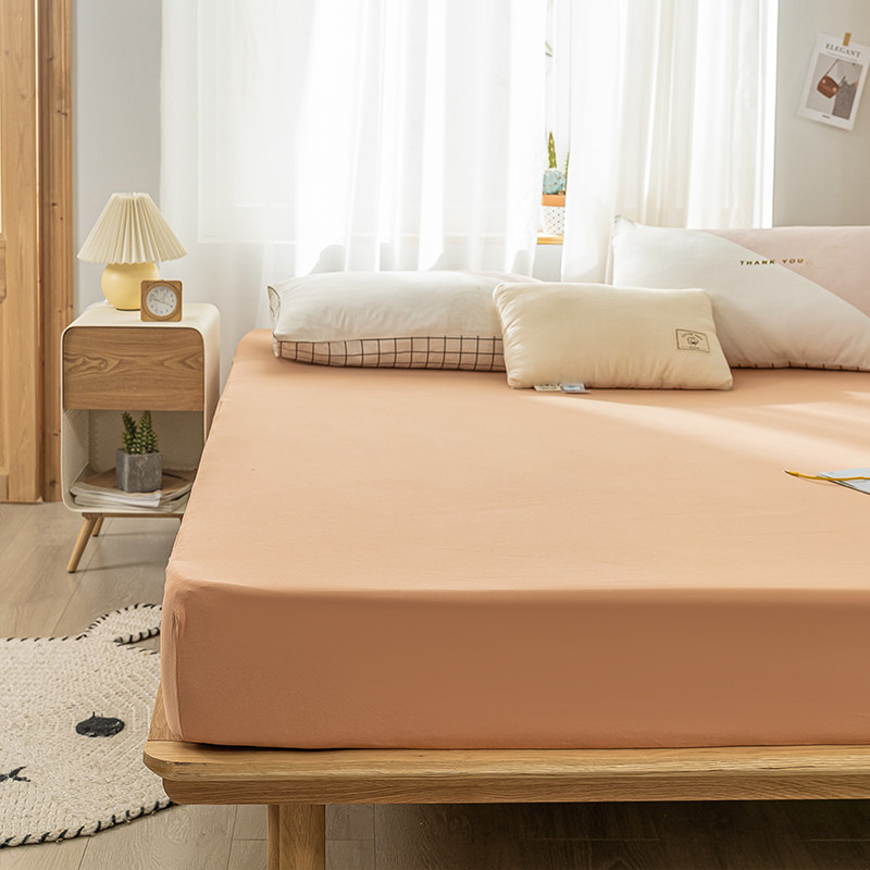 2克平米全棉针织天竺棉儿童床笠单件裸睡超柔纯色床垫罩保护