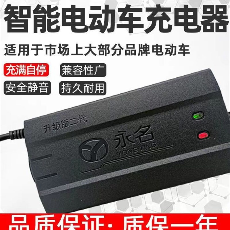 永名充电器金装新二代充电器充满自停石墨烯铅酸电池专用V-72V