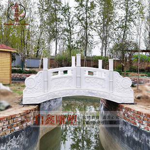 石桥石拱桥汉白玉岗岩石板桥庭院别墅流水小桥室外石雕小桥定制