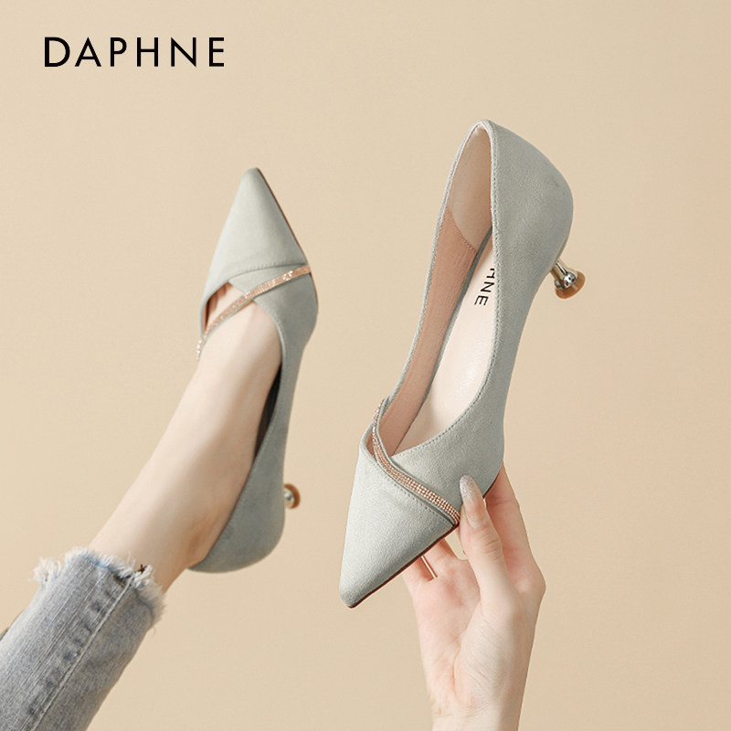 Daphne/达芙妮高跟鞋女2025新款尖头细跟气质通勤舒适不累脚单鞋