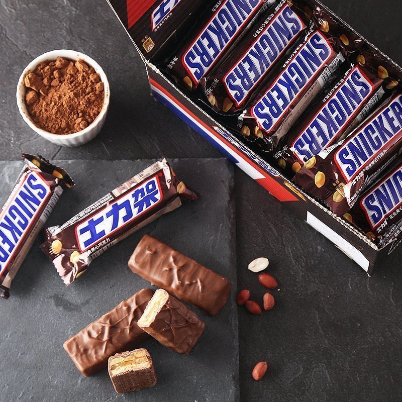 士力架花生夹心巧克力51g*24支盒装出游休闲零食饱腹能量棒送女友