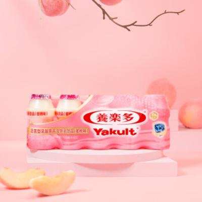 Yakult живые бактерии типа лактобактерии молочный напиток 100 мл * 5 бутылок персиковый вкус лактобактерии напиток порошок бутылка