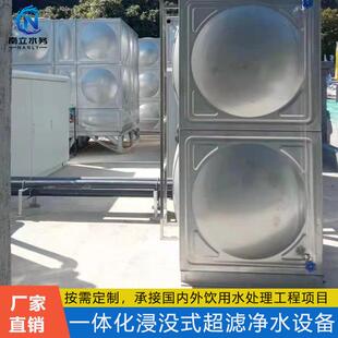 大型工业农村不锈钢水箱一体化浸没式超滤净水设备成套净水器厂家