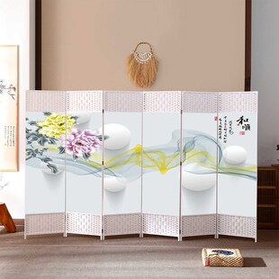移动小户型玄关折屏 布艺简易折叠屏风隔断客厅家用经济型简约时尚