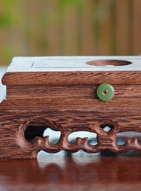 琉璃文昌塔聚宝盆貔貅佛像工艺品摆件发光加高实木底座长方形带灯