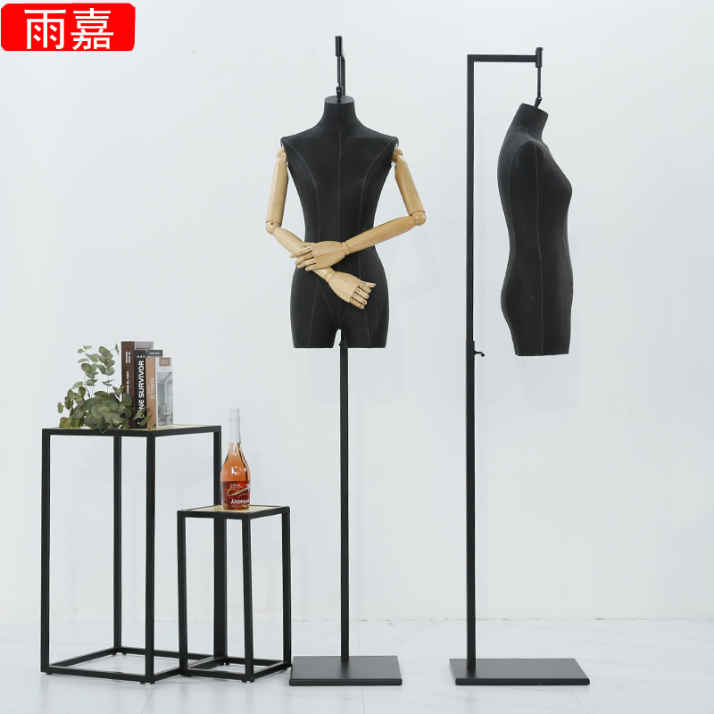 服装店橱窗吊挂模特道具女装半身人台展示架全身男装模特架子