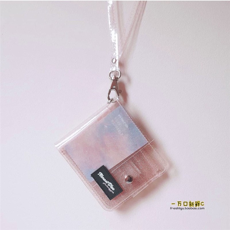 独1无2少女心 BLING BLING~2折透明小钱包 可爱零钱卡包