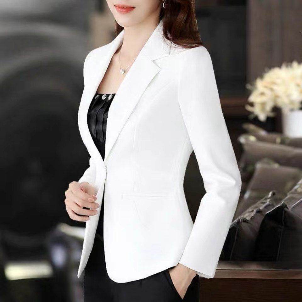 西装外套女士春秋新款修身韩版休闲百搭小个子上衣西服通勤西装领