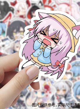 180Q版碧蓝航线可爱卡通表情贴纸游戏周边手账手机防水装饰贴画