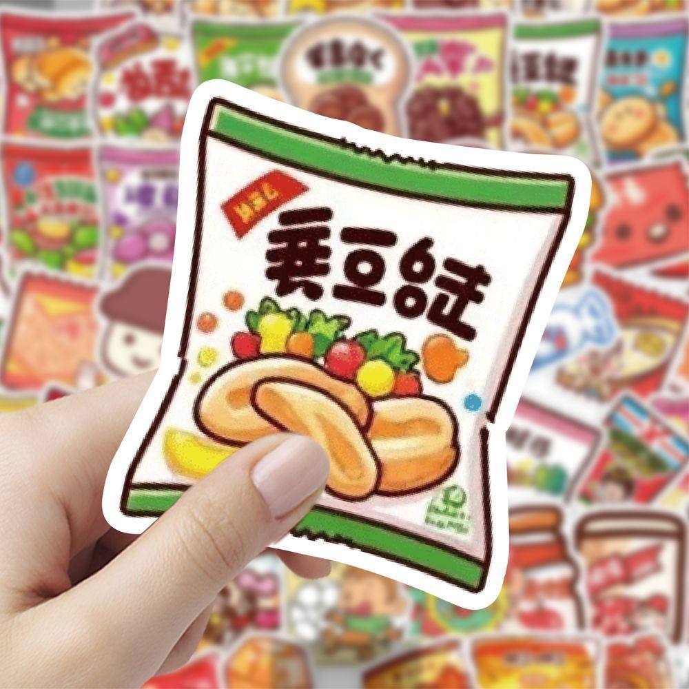 180张童年回忆饮料零食贴纸卡通涂鸦素材手机电脑笔记本手账贴纸