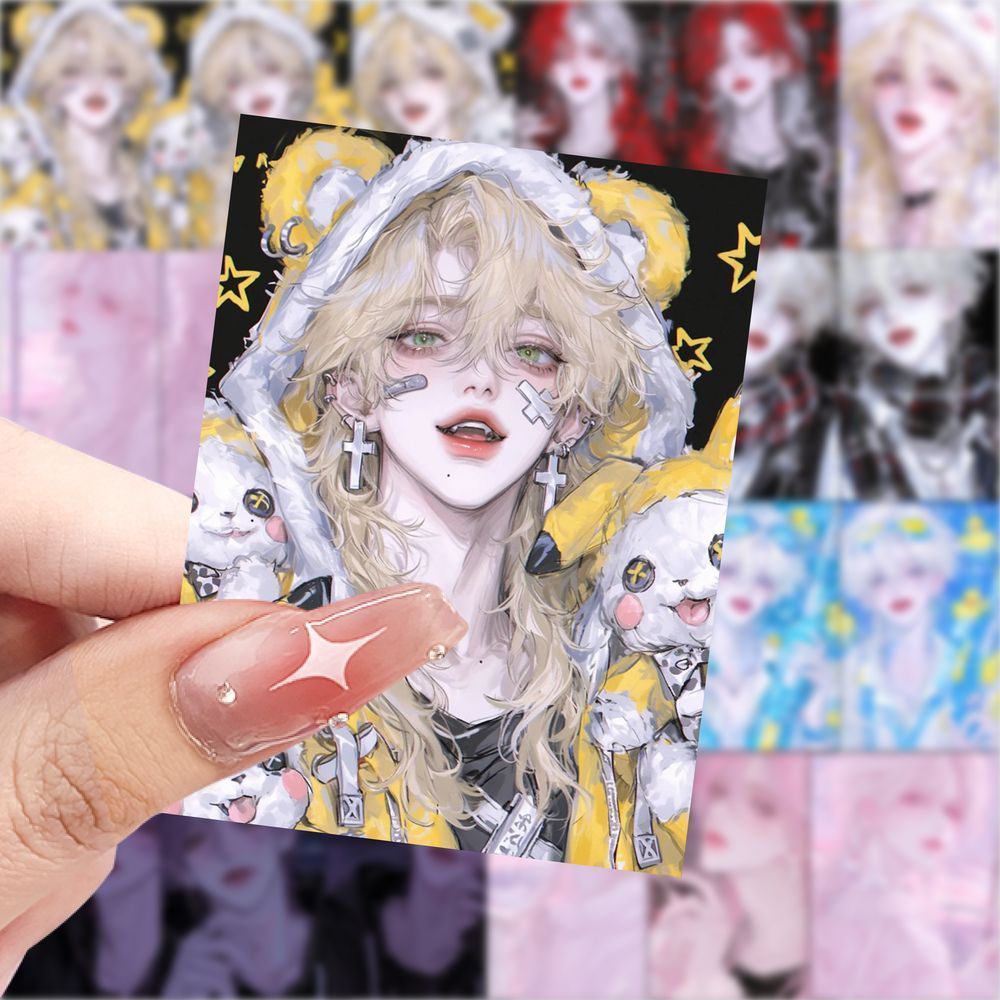 188张猫猫拟人动漫卡通贴纸高颜值二次元装饰手机手账行李箱贴纸