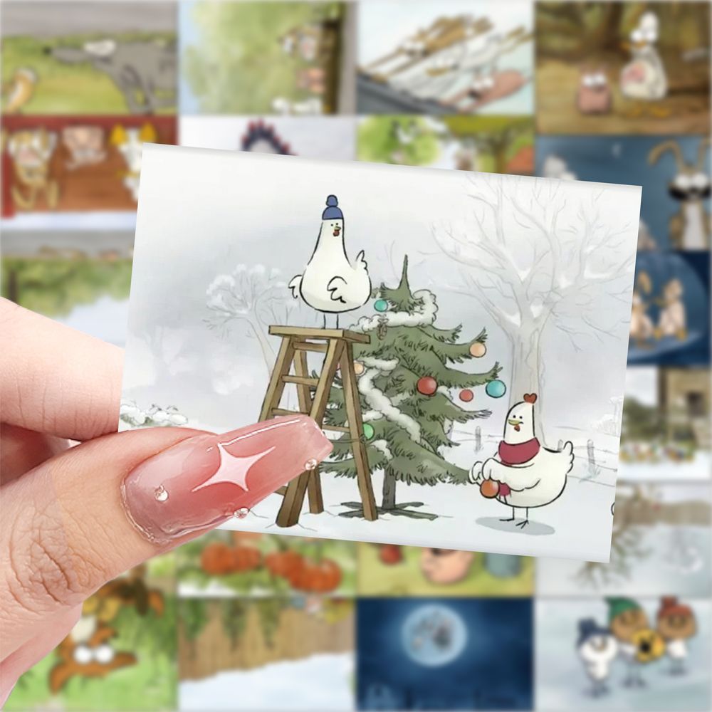 大坏狐狸壁纸故事贴纸动物卡通创意可爱治愈装饰手机防水手账贴画