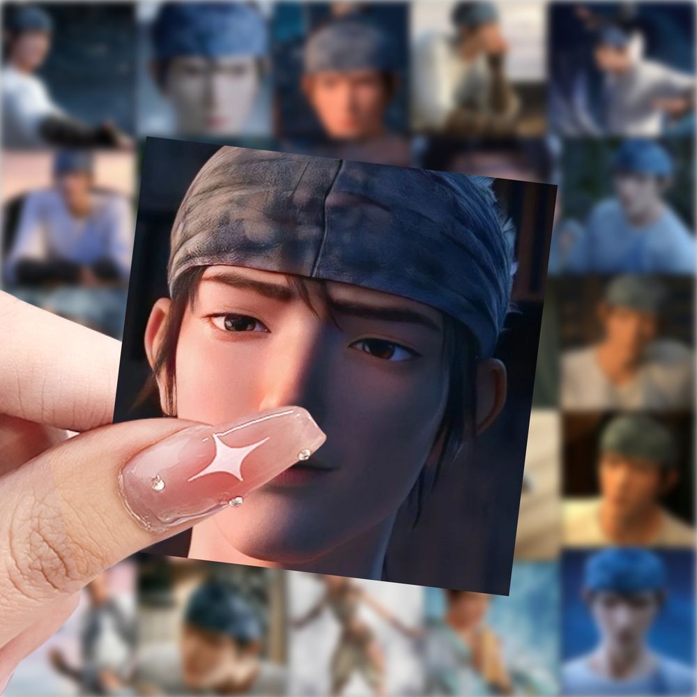 爆款新神榜杨戬周边贴纸卡通手账diy装饰手机水杯行李箱防水贴画