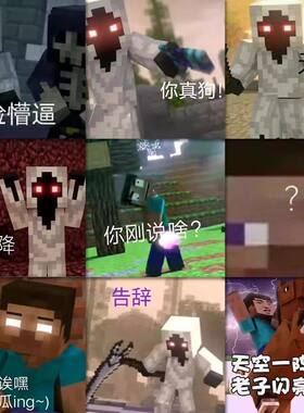 108张我的世界梗图表情包沙盒游戏mc周边贴纸搞笑趣味装饰手机壳