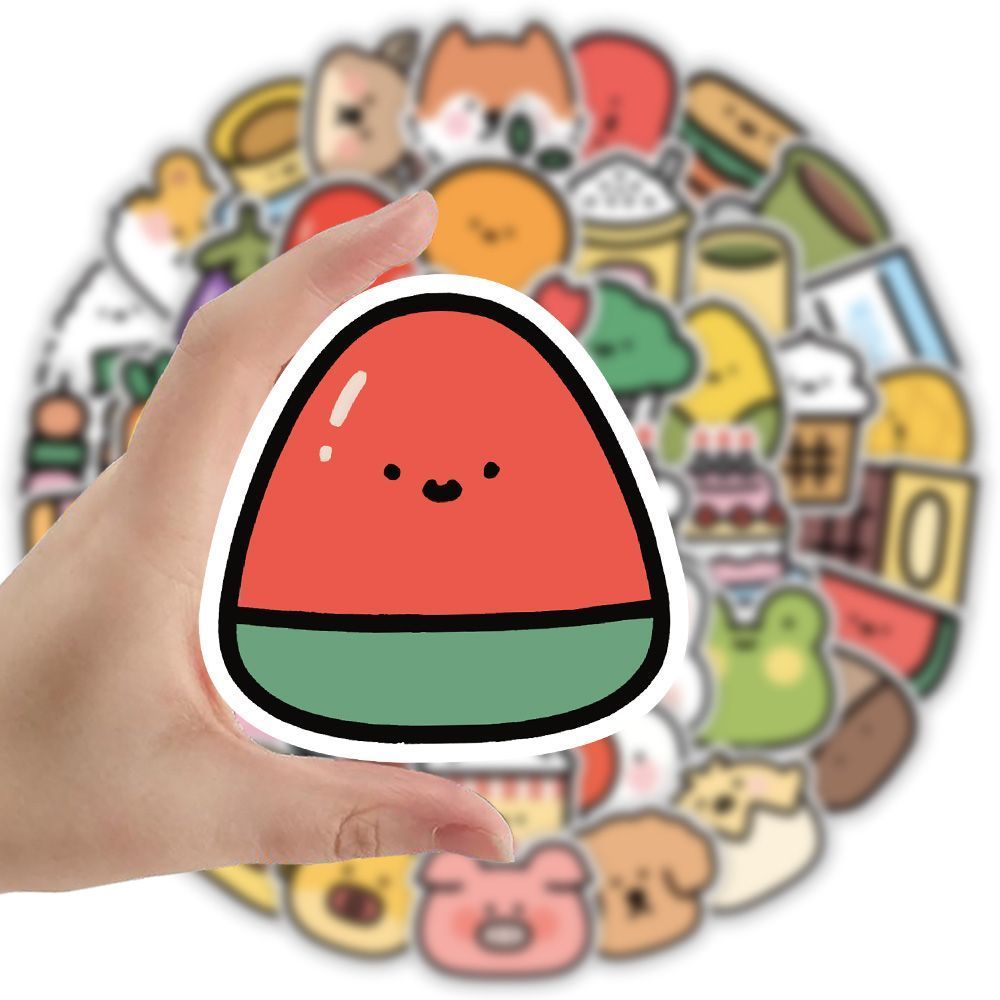 126张蔬菜水果贴纸卡通可爱趣味创意个性桌面手机手账diy装饰贴画