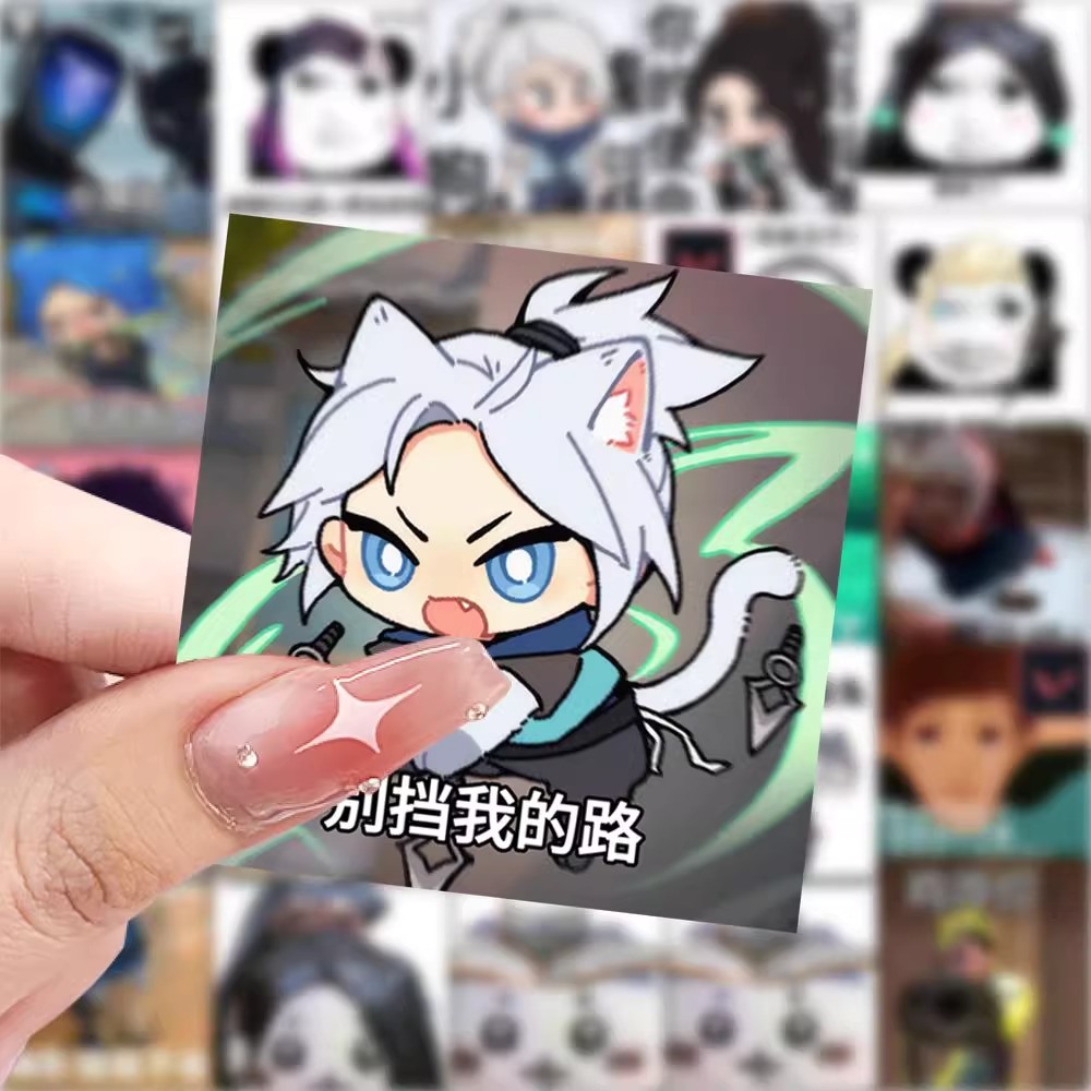 59张无畏契约贴纸卡通可爱搞笑表情包贴纸装饰手机壳行李箱贴画