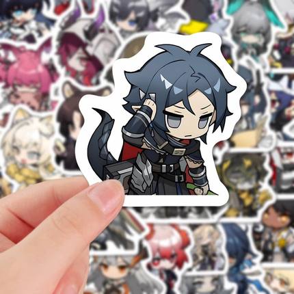 216张Q版明日方舟人物贴纸个性笔记本电脑手机壳水杯手账装饰贴画