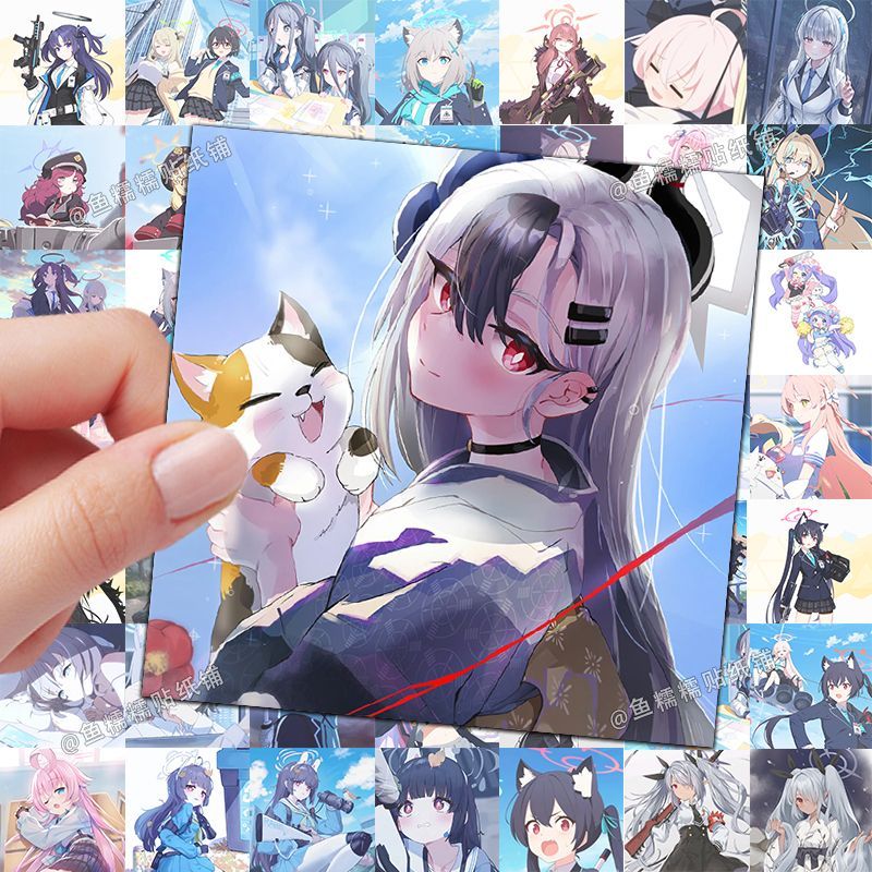 80张蔚蓝档案贴纸游戏周边动漫人物头像手账手机平板装饰贴画防水