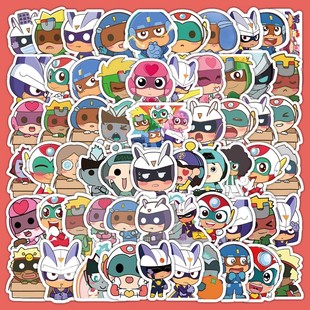 动画片开心超人贴纸卡通手账贴纸装饰笔记本行李箱防水粘贴画