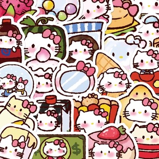 270张 hello创意kitty卡通贴纸kitten可爱手机壳笔记本防水贴画