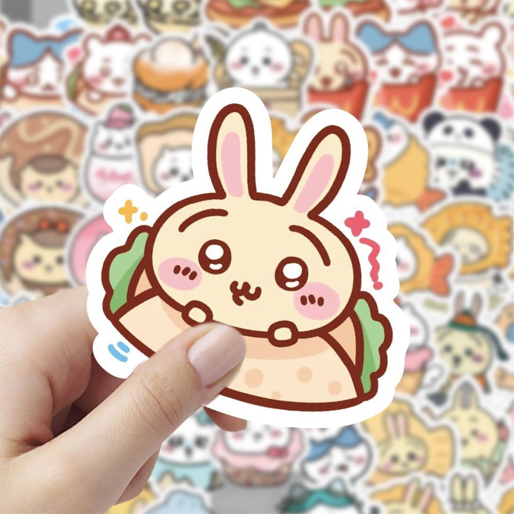 120张chiikawa吉伊卡哇贴纸日系卡通可爱沙雕网红装饰防水贴纸