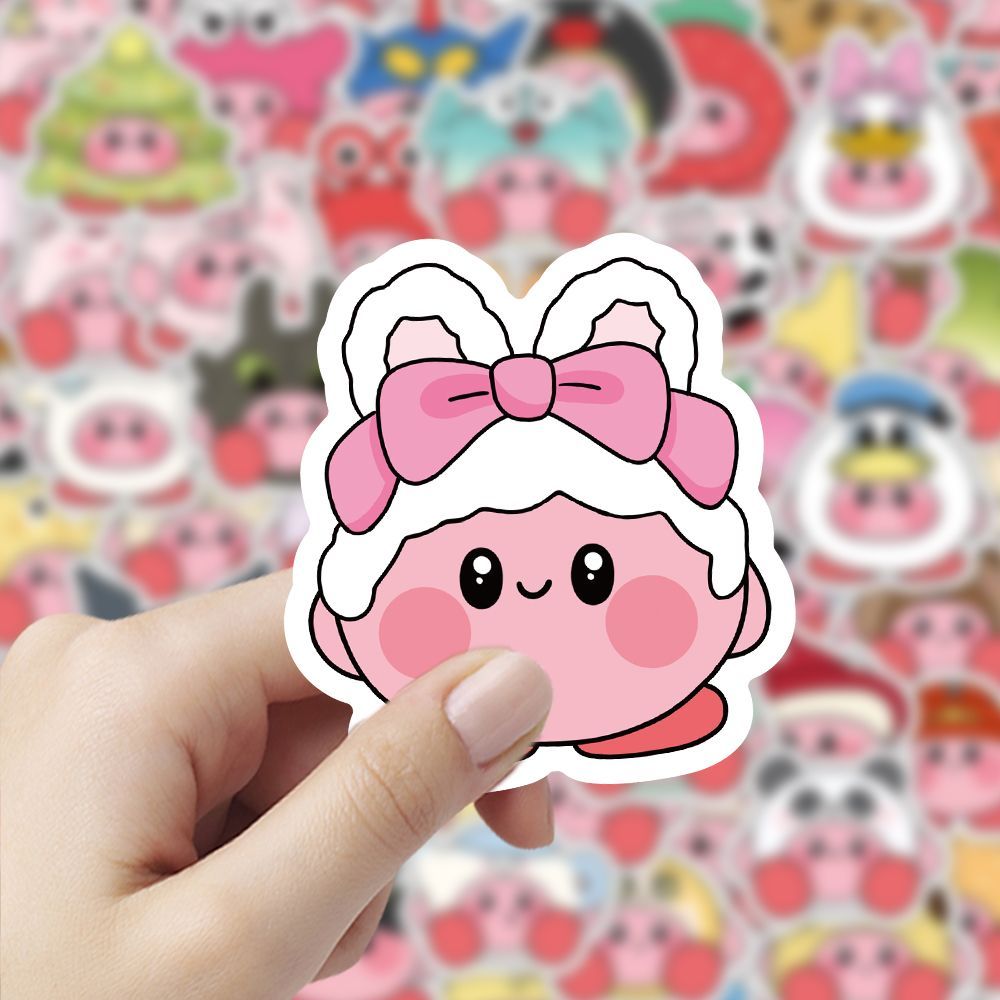 星之卡比贴纸ins风手机壳水杯笔记本diy手账贴纸贴画可爱卡通贴纸