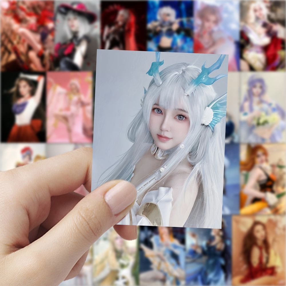 126张王者荣耀女英雄cosplay贴纸diy自粘手机行李箱标签立体贴画