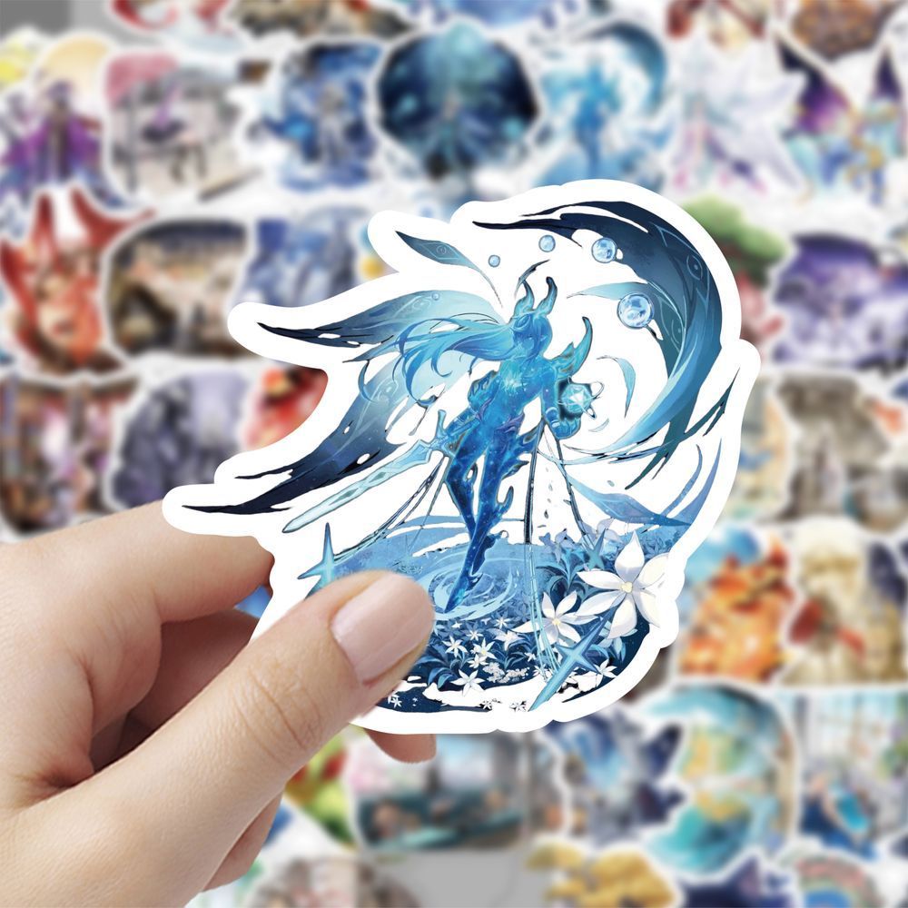 120贴奥拉星亚比大图贴纸动漫二次元游戏DIY场景贴画笔记本手机壳