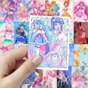188张光之美少女贴纸可爱卡通二次元高颜值贴画手机手账diy装饰