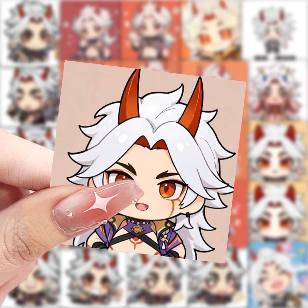 116张Q版荒泷一斗贴纸游戏可爱人物diy手机壳电脑笔记本装饰