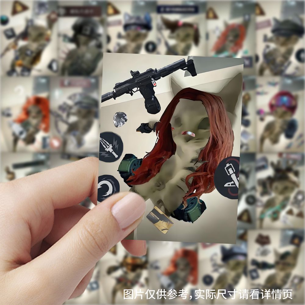 126张三角洲行动小猫表情包贴纸diy装饰手机壳行李箱标签立体贴画