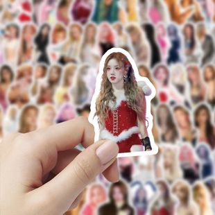 202张宋雨琦可爱明星ins高颜值周边手账装 饰diy手机防水贴纸贴画