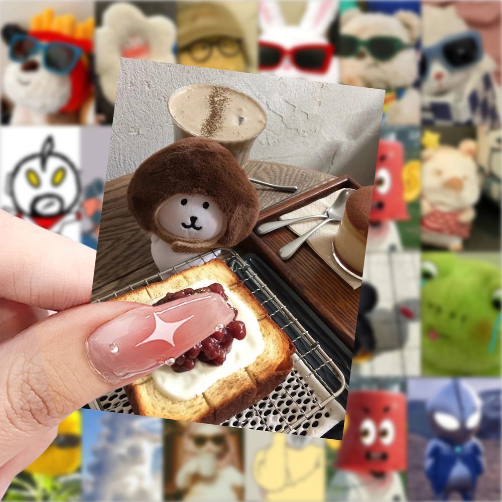 爆款奇奇怪怪wexchat头像可爱创意贴纸笔记本diy装饰手账手机防水