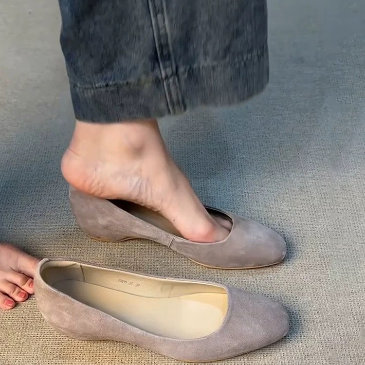 法式内增高芭蕾单鞋女浅口