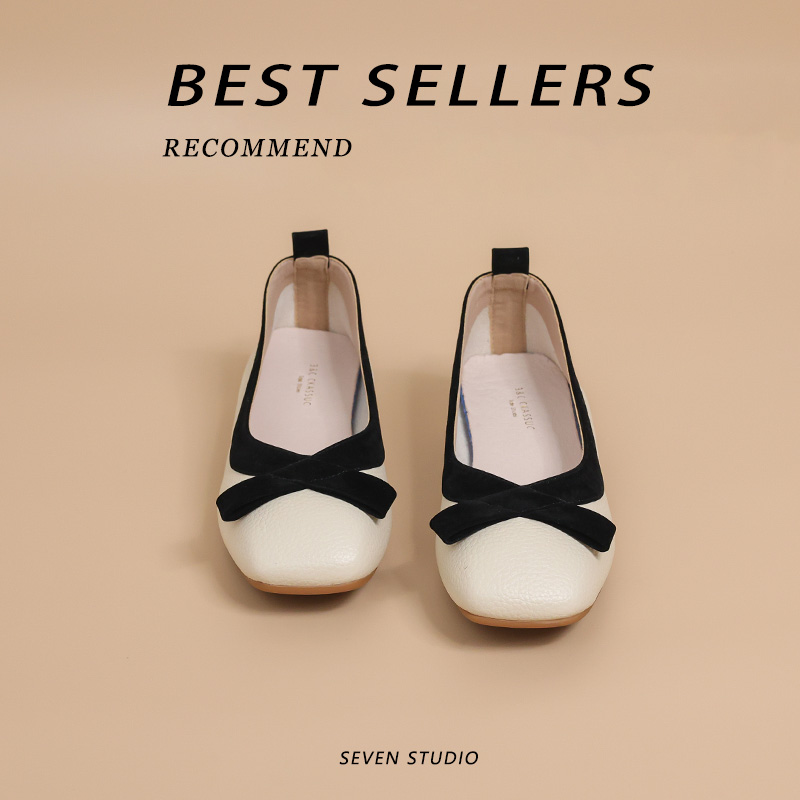 浅口单鞋粗跟瓢鞋船鞋一脚蹬女鞋